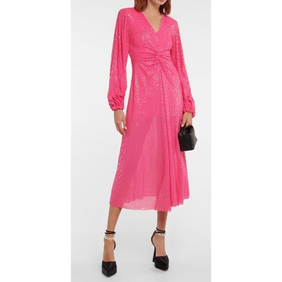 MACH & MACH Bow Chain embellished satin platform pumps NWB Size 37.5 - Picture 2 of 14